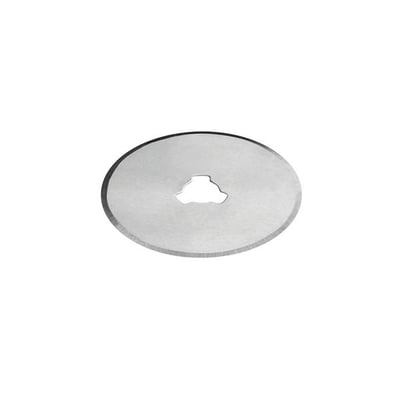 Ironside rundt knivblad til sikkerhedskniv med 27 mm diameter, set skråt oppefra med centralt monteringshul.