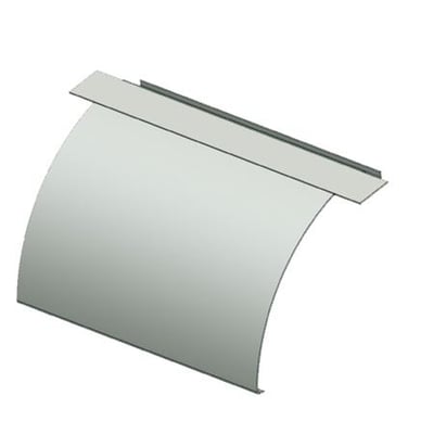 Legrand kabeludgang GLO-4 400-X i varmgalvaniseret stål, 400 mm bred, monteret på en kabelstige.