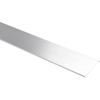 Nærbillede af et Wibe 2 meter langt, 300mm brede låg til kabelbakke i blankt el-forzinket stål.