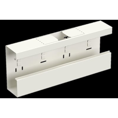 Lauritz Knudsen T-stykke WGX-S TSU i hvid RAL9010/60 med dimensionerne 170x72 mm, vist fra en vinkel, der fremhæver dets design.