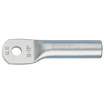 Klauke kabelsko 204R/10 i aluminium med 10mm hul, mærket 'KL 18' og '10-70q'.