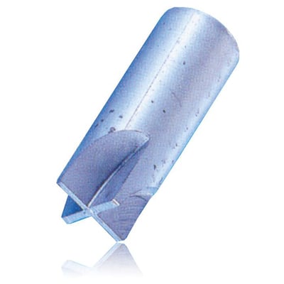 Erico konisk borespids af hærdet specialstål med 5/8" gevind og skrå slibning til jordspyd.