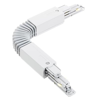 Nordic Aluminium Global DALI flexbøjning XTSC623-3 i hvid, bøjet i vinkel med fleksibel, rillet midterdel.