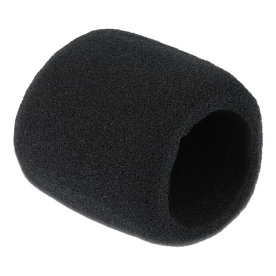 Sæt af sort skum vindskærm til mikrofon fra Delock, der reducerer uønsket støj og vindlyde ved optagelser.