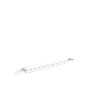 Metallbude Vana håndklædestang i hvid, med en bredde på 550 mm og en dybde på 70 mm, præsenteret på hvid baggrund.