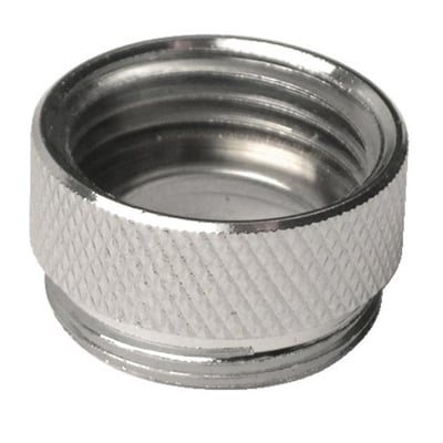 Forkromet overgangsstykke i messing med et 22X1'' udvendigt gevind og 1/2'' indvendigt gevind.