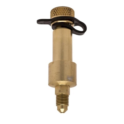 IMI måleudtag STAP i messing med 63mm længde og 1/16" gevind, med sort plastikkappe.