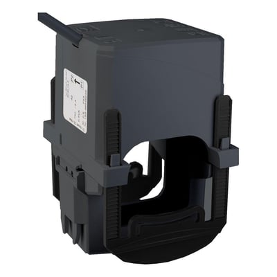 Schneider Electric CT Split Core type HJ strømtransformer i mørkegrå plast med kabel, 750A/5A og nøjagtighedsklasse 0,5.