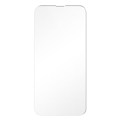 Deltaco 2.5D-skærmbeskytter i klart hærdet glas med udskæring øverst, til udvalgte iPhone-modeller.