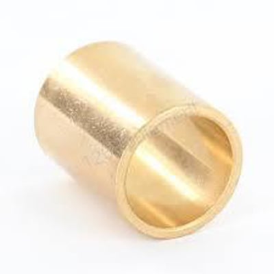 Oliebronzebøsning med dimensionerne 16x20x12mm, fremstillet af holdbart bronze materiale med en glat overflade.