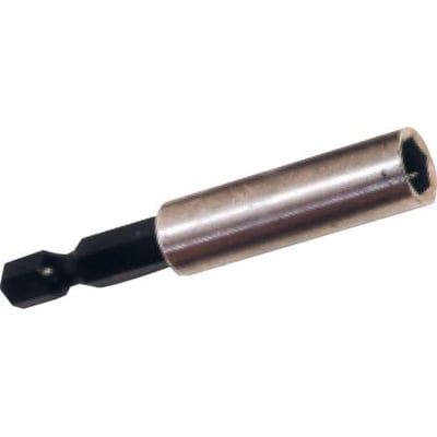 Tecos bitsholder med 1/4" sekskant og 75 mm længde, fremstillet i rustfrit stål med magnetisk funktion.