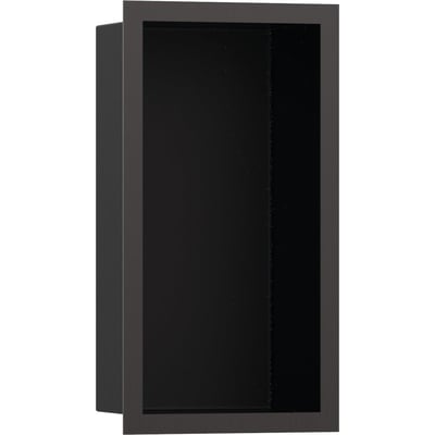 Hansgrohe XtraStoris Individual vægniche i mat sort med en 300/150/100mm rustfri stålkonstruktion og designramme.
