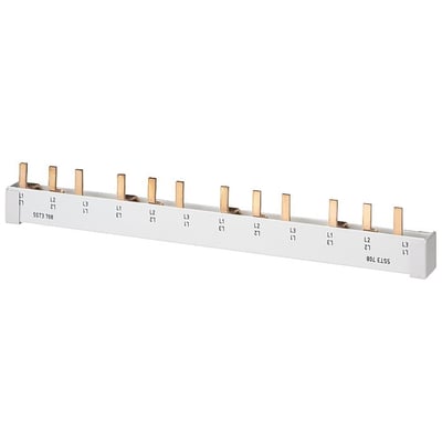 Siemens PIN samleskinne 16mm² 4-faset med 1016 mm længde i hvid plast med kobberstifter.