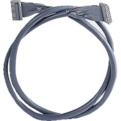 Schneider Electric Telefast kabel til M340 systemer med 32 I/O-punkter og 2 meter længde, gråt. Kablet er formet i en cirkel og har grå stik i begge ender.