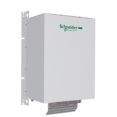 Schneider Electric passivt filter 32A, 460V, 60Hz og 5% THDi, designet til ATV600, N4 og N4E frekvensomformere, vist på hvid baggrund.