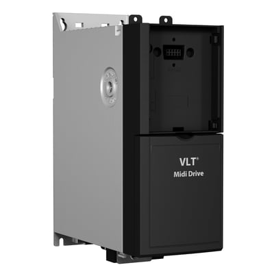 Danfoss VLT Midi Drive FC 280 frekvensomformer med IP20-klassificering og 0,75 kW effekt.