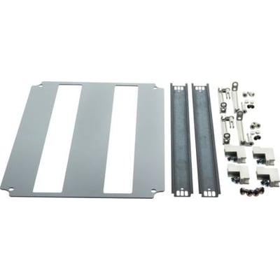 Fibox din-skinne indsats PD-2 med 2 rækker til 2x19 moduler, inkl. afstandsstykker og DIN-skinner.