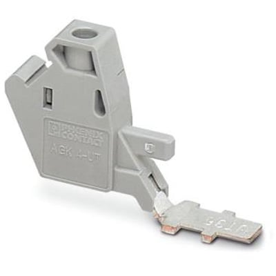 Phoenix Contact AGK 4-UT 35 afgreningsklemme i grå, med skruetilslutning og plads til 0,14-6 mm2 ledning.