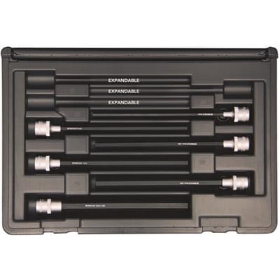 Wareco unbrako hex bits prohold sæt med 6 dele i et sort opbevaringskuffert med individuelle rum til hver bit.