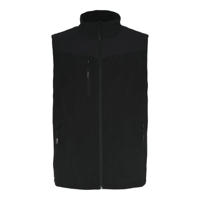 Sort Lyngsøe Rainwear vest model 4WS-4056 i str. S med lynlås, brystlomme og to sidelommer.