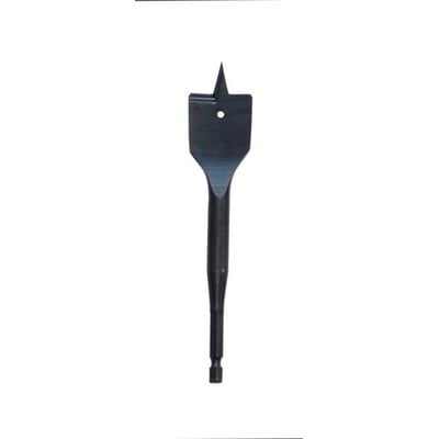 Ironside spadebor til træ, 14 x 152 mm, ses lige forfra med det brede skær og sekskantskaft.