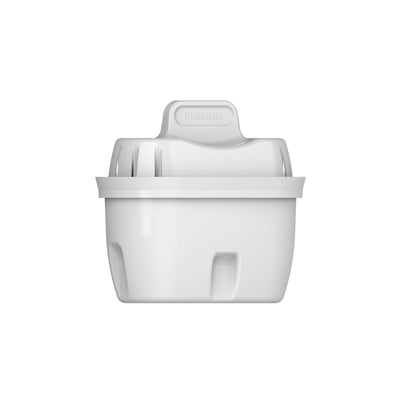 Philips AWP212/31 BRITA-kompatibelt vandfilter i hvid plast, 6-pak, vises forfra.