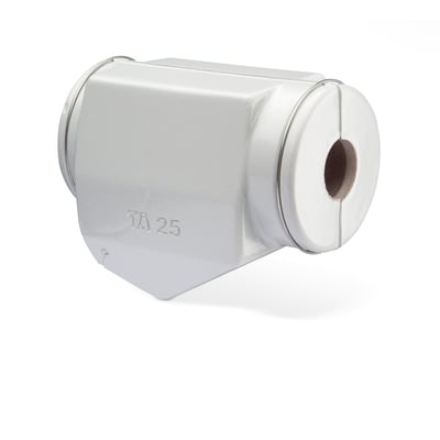 Detalje af IMI isoleringskappe til STAP, med 15-25 mm åbning og synlige metalringe til fastgørelse.