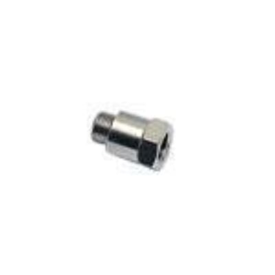 Parker Legris nippelmuffe lang af forniklet messing med G1/8 indvendig og udvendig BSPP gevind, type 0907 00 10.