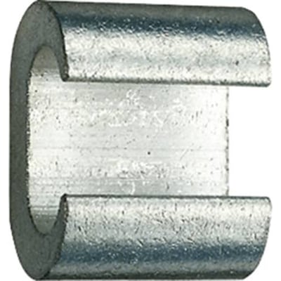Detaljebillede af Klauke C-klemme i fortinnet kobber, der viser den åbne profil egnet til kobling af 25/35 mm² kabler.