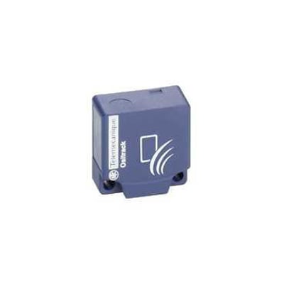 Schneider Electric RFID OsiTrack tag i blå plast med 256 bytes hukommelse og dimensioner 26x26x13 mm.