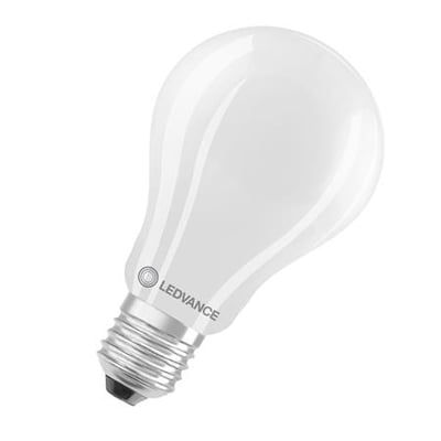 Osram LED standard lyskilde, 17W, 4000K, E27 fatning og mat finish. Lyskilden har en klassisk pæreform og er ikke dæmpbar.