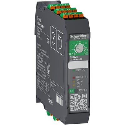 Schneider Electric TeSys H motorstarter, 3kW 400V, vist fra siden med tydelig mærkning og fjederterminaler.