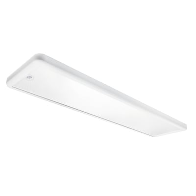 SG Armaturen Sense Surface hvid LED armatur 300x1200mm med indbygget PIR sensor og diffust lys.
