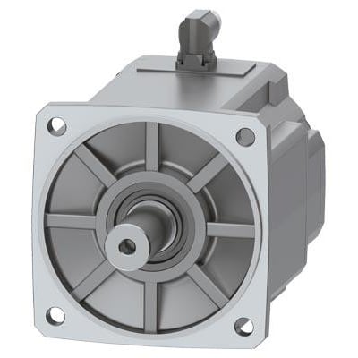 Siemens Simotics S-1FK2 CT servomotor med en M0 på 30 Nm og en cylindrisk aksel, vist på hvid baggrund.