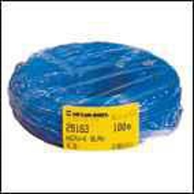 HELUKABEL monteringsledning H07 V-R RING i sort, 1x16 mm, rullet op og pakket ind i blå plastfilm.