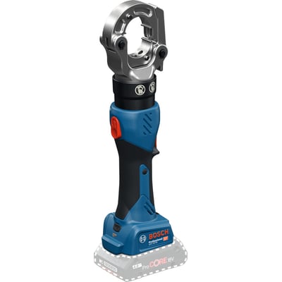 Bosch GPH 18V-60 professionelt krympeværktøj med blå og sort ergonomisk håndtag og et stort krympehoved.