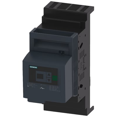 Siemens SENTRON sikringsafbryder 3NP1, 3-polet, NH000, 160 A, med display, knapper og box terminal, designet til busbarsystem.