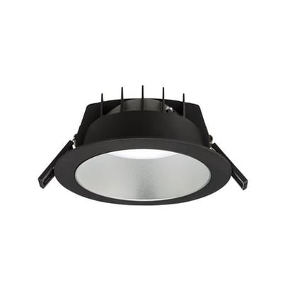 Inverso G2 Ø150 downlight i sort med sølv reflektor, 15W, 1800LM, 4000K og CRI90.
