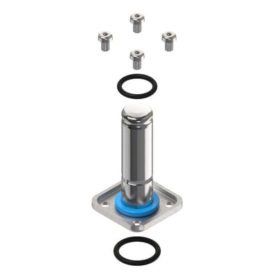 Oversigt over reservedele i Danfoss EPDM servicesættet til EV220BW 15-50 magnetventil, herunder O-ringe og anker med fjeder.