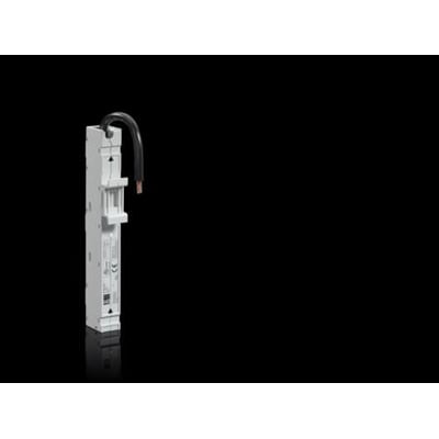 Rittal 1-polet komponentadapter med 63A, 690V og L2 specifikation, vist isoleret på sort baggrund.