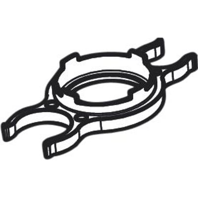 Nærbillede af Hansgrohe servicenøgle til køkkenarmaturer, viser dens specielle form til afmontering af luftblanderen.