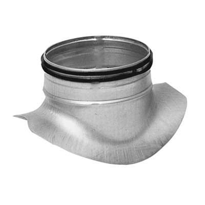 Lindab påstik PSU i galvaniseret stål, set fra siden, viser 315 mm diameter og 630 mm rørdimension med tætningsring.