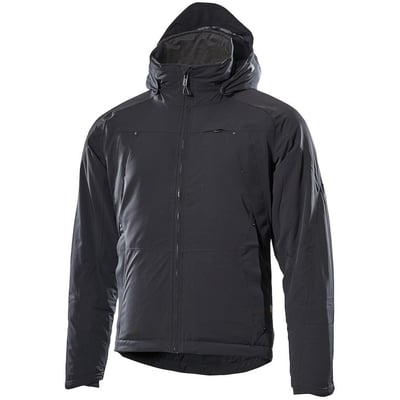 Mascot vinterjakke model 17035-411 i sort, str. S, med hætte og lynlås på neutral baggrund.