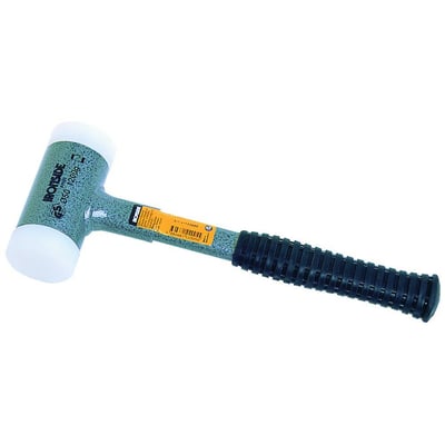 Ironside dødslagshammer på 40 mm og 850 g med hvidt nylonhoved og sort, rillet gummigreb.