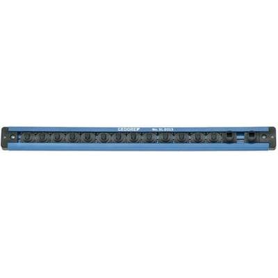 Gedore magnetliste til 14 stk. 3/8" toppe, vist med monteringshuller og mærket med Gedore og varenummer SL 31 2013.