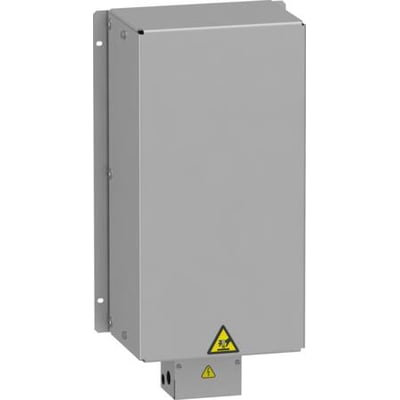 Schneider Electric bremsemodstand på 100 ohm og 1,4KW med IP23-klassificering, vist i grå metal.