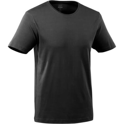 Mascot Vence t-shirt i sort slim fit med rund hals og ribstrikket kant, fremstillet i 100% bomuld.