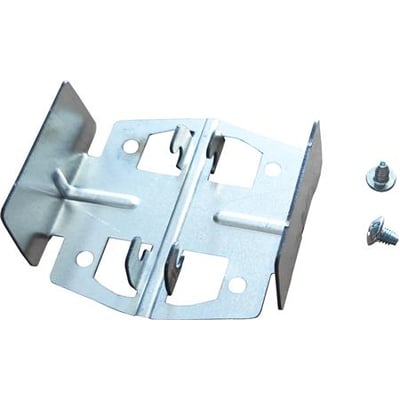 Opple Lima I-CONNECTION-G2-forbindelsesstykke i metalfarve med bøjede sideflanger og to løse skruer.