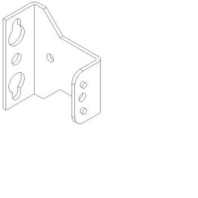 Eaton Tabula beslag til DIN-skinne, model 220E4354, vist som en teknisk tegning.