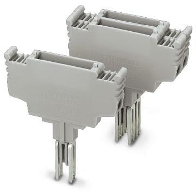 Phoenix Contact komponentstik ST-BE, grå, 19 mm høj, til 2-polede komponenter med skrueklemmer og 16A.